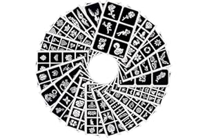 MAYPLOUS 282 Designs Temporary Tattoo Stencils Removable Tattoo Stickers Face Paint Stencils Body Art Stencil Pack for Glitter Tattoos/Face Paint/Body Art/Temporary Tattoo