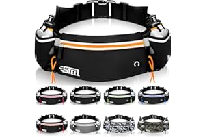 STEEL Ceinture Running Hydratation Course a Pied, Sac Banane Porte Gourde, Bouteille Accessoires Etanche Réfléchissant pour Trail Jogging Footing Randonnée Vélo