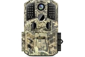 WOSODA Wildkamera 24MP 1920P Nachtsichtkameramit Bewegungsmelder 0.2s Schnelle Trigger Wildtierkamera Outdoor IP66 Trail Camera für Tierbeobachtung(G300)