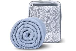 Winthome Coperta ponderata per adulti e adolescenti, ansia calmante terapia autismo pesante con copertura (Grigio, 130 x 190 cm, 6 kg)