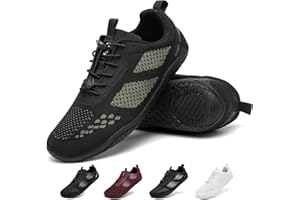 Geweo Unisex Zapatillas Barefoot Hombre Mujer Zapatos Barefoot Minimalistas Transpirables Luces Zapatillas Running Fitness con Pies Anchos Zapatillas Gym Andar con Suela Zero Drop 37-47EU