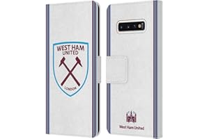 Head Case Designs Officially Licensed West Ham United FC Away 2019/20 Crest Kit Leather Book Wallet Case Cover Compatible With Samsung Galaxy S10