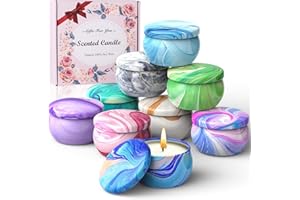 Auriostar Lot de 9 Bougies Parfumées Cadeau pour Femme, Bougie Parfumées Noel Decoration, Cadeau Anniversaire Femme, Coffret Cadeau Femme, Idee Cadeau Femme, Cadeau Noel Femme, Cadeau Maman, Couple