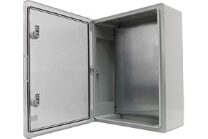 EWH-SHOP Armoire de commande IP65 - Boîtier industriel galvanisé - Plaque de montage galvanisée - Verrouillage - Porte avec joint sur tout le pourtour - Boîtier vide en plastique ABS (400 x 500 x 175 mm avec
