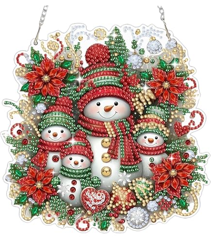 Jodsen 5D Diamant Painting Weihnachten,Diamant Painting Bilder Weihnachtszwerge DIY Diamanten