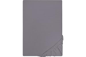 Traumhaft Schlafen - Castell - Markenbettwäsche 0077113 Spannbetttuch Jersey Stretch 1x 90x190 cm - 100x200 cm, Silber/grau