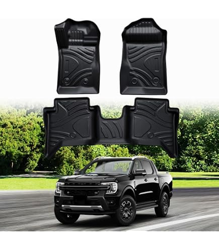 Tappetini KELCSEECS In TPE Per Ford Ranger SuperCrew Cab 2024-2025 – Set Antiscivolo 4 Pezzi, Protezione Totale