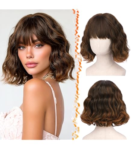 Perruque Courte Femme Blonde Dorée Méchée - Modèle ELISA 24BT613 - Neuf Avec étiquette