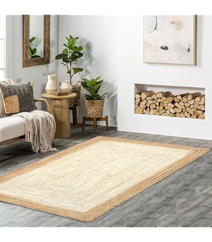 IKEA VODSKOV Rug, flatwoven, 133x195 cm, Natural/Light Grey