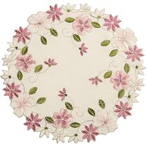 Blumen-Stickerei Tischläufer – Hohldekor Tischdecke 40x150 Cm Für Festliche Anlässe