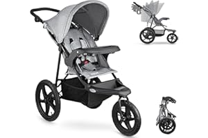 Moby-System Passeggino Runner a Tre Ruote, per Neonati e Bambini Fino a 15 kg, Facile da Piegare, Agile e Confortevole, Ideale per Montagna e Città, Colore Grigio