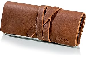 hecho. Brillenetui - Handgefertigt, 100% echtes Leder & Fair-Trade (Sonnenbrillen Etui Tasche Hülle Schutz Brille Lesebrille Tagesbrille Lesebrillenetui Herren Damen Unisex)