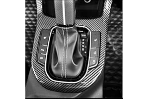 FUEISOF Centre Console Trim for Hyundai I30 2017-2024 Centre Console Switch Panel Frame Cover Trim Car Accessories Carbon Fibre Style Black (Only for Automatic)