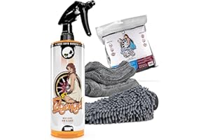 Nuke Guys Nuke Guys Car Wheel Wash Set, Gel Limpiador de Llantas sin ácido, Botella de Spray de 1 L + Juego de Microfibra Shiny Wheels con paño de Limpieza, 40 x 40 cm, 1400 g/m².
