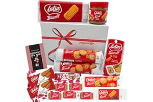 Lotus Biscoff Biscuits Gift Set Hamper Box From Jolafunbs-Greeting card,Biscoff Spread,Biscoff Kitkat, Biscuits&More-Hampers For Couples, Birthday Gifts For Him,hampers For Women, Valentine