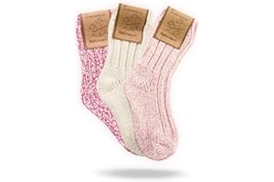 FEINSCHÖN 3 Paar Sehr Warme Norweger Socken für Baby und Kinder, Dicke Wollsocken mit Plüschsohle, Wintersocken in verschiedenen Varianten