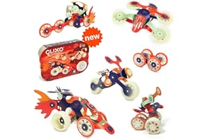 CARLETTO DEUTSCHLAND Clixo Mars Rovers - Set di costruzione fosforescente, magnetico, flessibile, durevole e fantasioso, 30 pezzi, da 6 anni