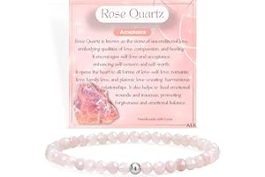 Farfume Crystal Beaded Bracelets for Women, 925 Sterling Silver 4mm Bead Chakra Stretch Bracelets, Gemstone Natural Stone Ladies Jewellery Gifts