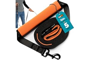 Total Pet 5m Training Lead for Dogs & Puppy - Long Line Leash With Control Handle For Recall/Obedience Training