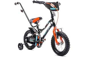‎SUN BABY sun baby Jungenfahrrad Kinderfahrrad 14 und 16 Zoll Jungen Tiger Tracker Bike Leicht Stützräder mit Schubstange ab 2-6 Jahre BMX Fahrrad Kinder