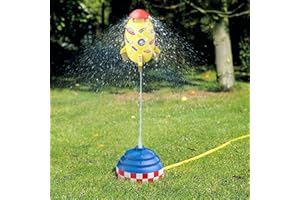 KEEPAA Outdoor water rocket toys, garden sprinklers, Water Spray Toys Rocket Water Pressure Lift Sprinkler Toy for Boys and Girls (Yellow)