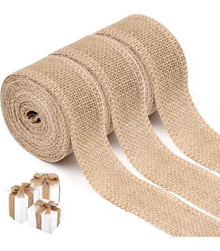 CaPiSo Ruban De Jute De 10 M - 6 Cm - Ruban De Jute Décoratif