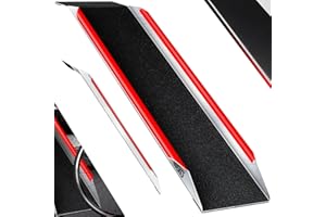MASKO® Aluminiowa rampa najazdowa premium, zestaw 1 szt., rampa załadunkowa, szyna załadunkowa, antypoślizgowa, 300 kg na sztukę, do wózków inwalidzkich, motocykli, quadów.