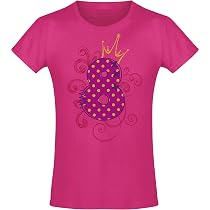 Maglietta Compleanno Bambina 7 Anni - Rosa Con Corona Glitterata