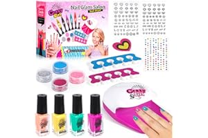MOYKSRR Set de Manicura para Niña, Kit Pintauñas para Niñas, Juegos de Salón Manicura para Niños, Juego de Uñas para Niñas co
