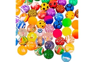 LEONSHCO 100 Stück Flummis, Flummies für Kinder, 25 mm Gummiball Klein, Sprungbälle, Springball, Geeignet für Mädchen und Jungen Kindergeburtstagsgeschenke, Partygeschenke, Urlaubsfüller, Lernbelohnungen