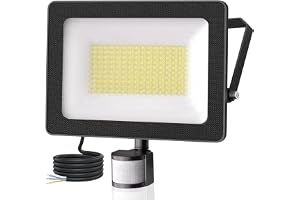 CLY 100W 9000LM LED-strålkastare med rörelsesensor, IP66 vattentät utomhus-LED-spotlight, 6500K kallvit LED-utomhusbelysning
