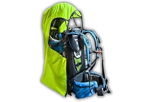 Dromader Regenschutz für Kinder-Kraxe – Passend für alle Dromader Tragerucksäcke – Wasserdicht, Kompakt & Leicht – Mit Klarsichtfenster – Einfach zu Befestigen – 165g