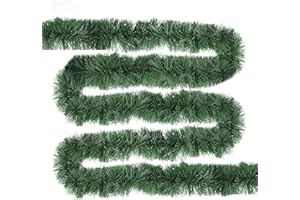 Meisterhome® Premium Qualität Künstliche Weihnachtsgirlande Tannengirlande Grün 5/10m Lange, Tannengirlande Tannenzweiggirlande Weihnachtsdeko Weihnachten - Außen & Innen (5m)