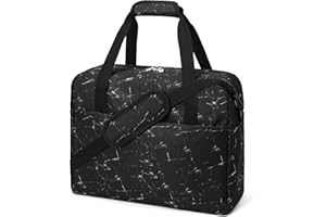 ZZY for Easyjet Airlines Cabin Bag 45x36x20 Underseat - Foldable 16 inch Lightweight Travel Duffel Bag Holdall Carry On Luggage for Women and Men （Marble Black，22L）