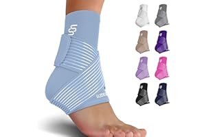 SS SLEEVE STARS Sleeve Stars Chevillère de Maintien Sport - Noir, Chevillère Entorse I Attelle Cheville Entorse I Tendinite Tendon d’Achille I Chevillière Ligamentaire, Strapping, Compression pour Homme et Femme