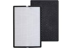 PUREBURG Lot de 2 filtres de rechange compatibles avec le purificateur d'air Aiibot EPI188, H13 HEPA avec filtre à charbon actif, filtration en 3 étapes