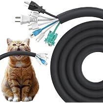 Protecteur De Câbles Anti-mâchonnement Pour Animaux - Manchon Tressé 3m, Noir, Pour Chats Et Chiens - 3