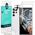 Ibywind Screen Protector for Samsung Galaxy S22 Ultra 5G 6.8", [Pack of 2], [Camera Lens Cover(Metal Material)] [Back Carbon 