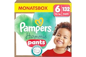 ‎PAMPERS Pampers Harmonie Pants Größe 6, 132 Windeln, 15kg+, sanfter Hautschutz und 360° Komfort-Fit