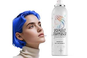 HIESGIE Blue Temporary Hair Color Spray - Gentle Formula, Washable & Non-Sticky | Instant Hair Dye Alternative for Adults | Halloween, Costume, Party Makeup, 150ml
