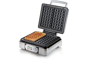 Domo DO9149W Waffle Maker, Steel, 1400 W