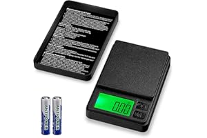 ZEAWAVSL Zawavsl Fine Scale 1000g/0.01g, Wielofunkcyjna Kieszonkowa Skala z Wyświetlaczem LCD, 7 Jednostek do Jedzenia, Biżuterii, Medycyny, Kawy