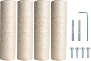 Dimaka Cat Scratching Post Replacement Posts (Beige-4 Posts, 7.9 in / 20 cm)