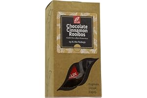 LuLin Teas Chocolate & Cinnamon Rooibos Biodegradable Pyramid Teabags, 37.5 g, 15-Count