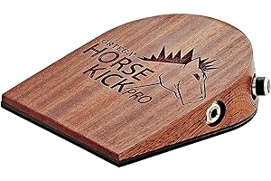 Ortega Guitars Digital Stomp Box – Effect Pedal for Guitarists, Singers, Songwriters – Digital Percussion Samples – Sapele Wood, Natural (HORSEKICKPRO)