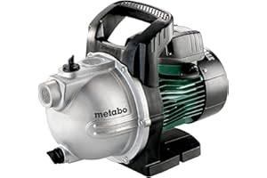 metabo Gartenpumpe P 4000 G – 600964000 – Bewässerungspumpe mit 4000 l/h Fördermenge – Ideal für 1-3 Regner – 1100 W, 4,6 bar, 46 m Förderhöhe