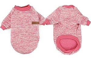 Mosucoirl Pet Cat Dog Sweater,Winter Dog Jumpers Cat Clothes Comfortable Fleece Pet Coat Costume Warm Sweater Apparel for Puppy Small Medium Dog