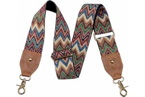 NEFELIBATA Cinghia della borsa, sostituzione regolabile della tracolla larga della testa di vacchetta da 2", cinghie della borsa a tracolla multi-modello con ricamo jacquard retrò per borsetta, borse a tracolla