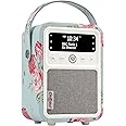Cath Kidston Portable DAB Radio Alarm Clock - VQ Monty Digital FM Radio with Bluetooth - Rechargeable Radio with Bluetooth Speaker - Dual Alarm DAB+ Radio Bedside with 60 Presets - Antique Rose