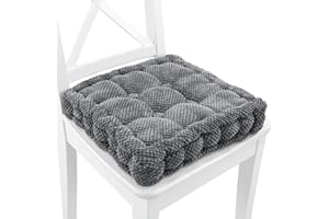 ‎AMAZINGGIRL Amazinggirl Stuhlkissen 40x40 cm Sitzkissen - Sitzpolster für Stuhl Boxkissen Sitzauflage Matratzenkissen Sesselkissen Anthrazit